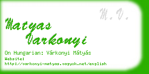matyas varkonyi business card