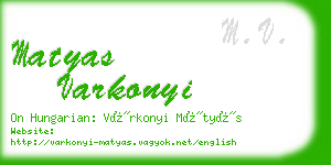 matyas varkonyi business card